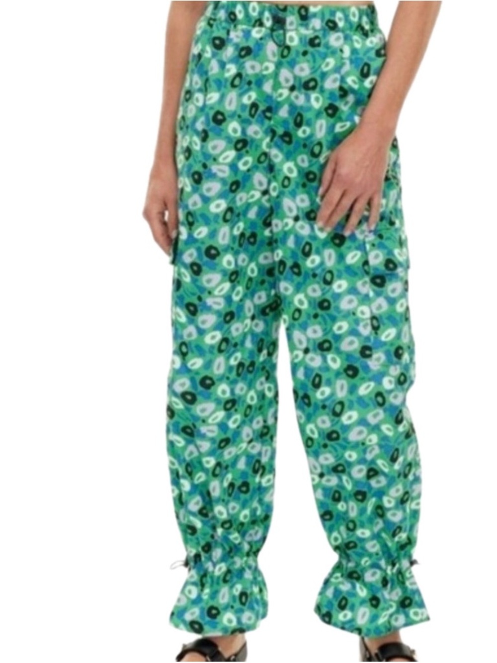 Target Green & Blue Abstract Print Cargo Pants